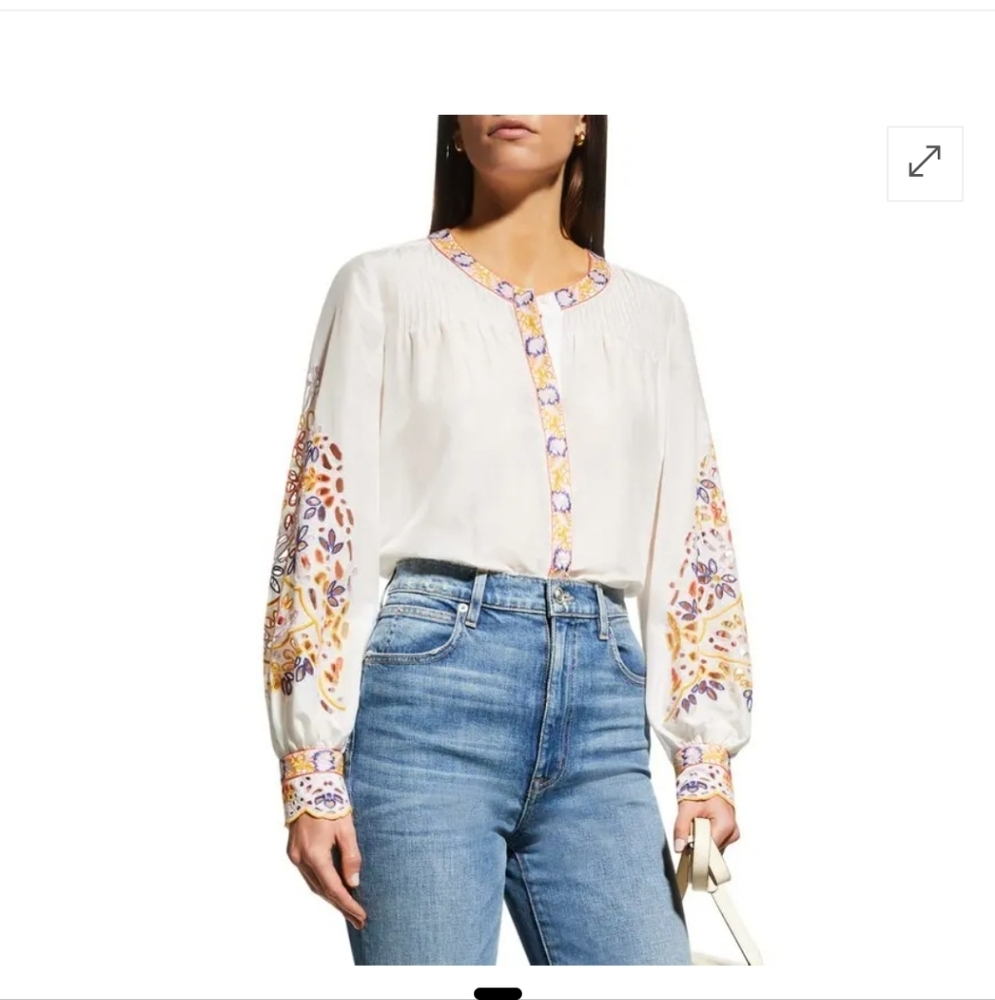 Kobi HalperinAlena Embroidered Eyelet Blouse